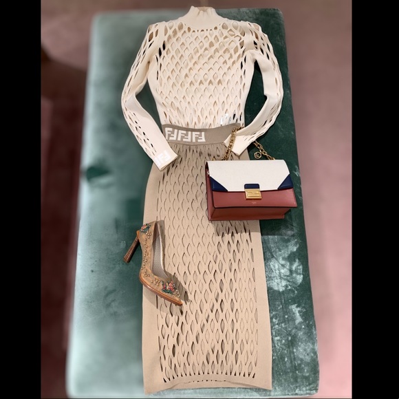 Fendi Dresses & Skirts - Fendi Beige Mesh Skirt